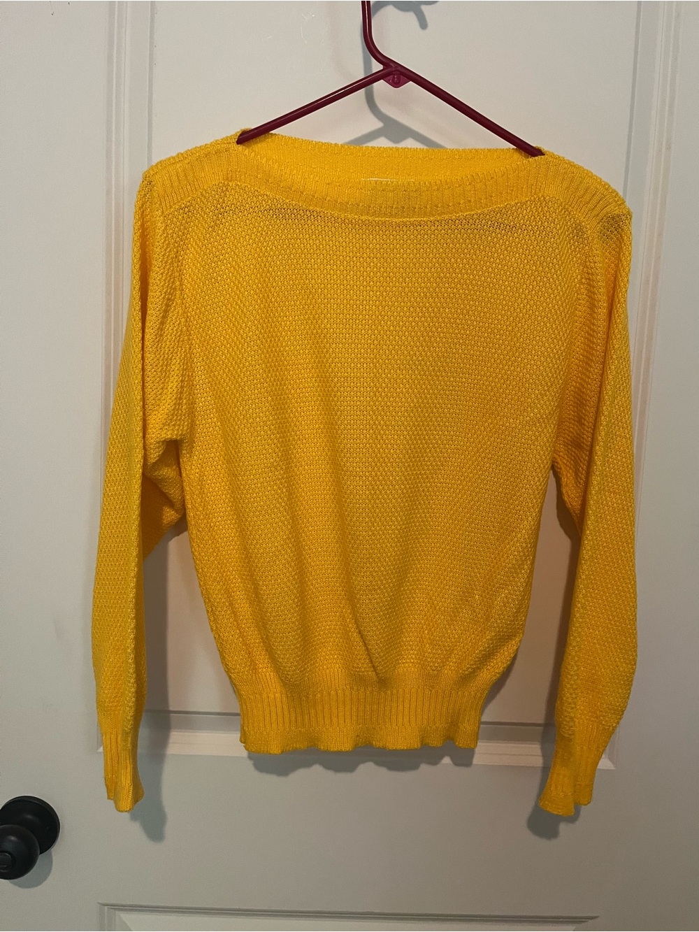 Women's Bright Yellow Crew Neck Knit Sweater